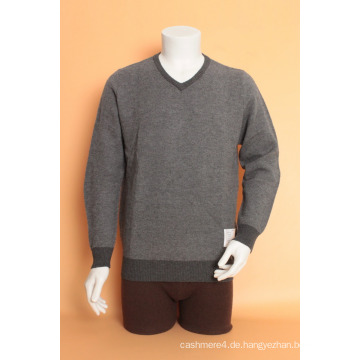 Yak Wolle / Kaschmir V-Ausschnitt Pullover Langarm-Pullover / Kleidung / Garment / Strickwaren